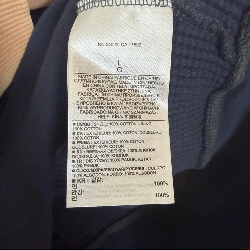 Banana Republic Heritage Collection Henley Waffle Hoodie Blue Y2K Preppy Retro L